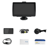 7" GPS Skærm – EU Navigation, FM Radio og Medieafspilning med tilbehør og monteringsudstyr.