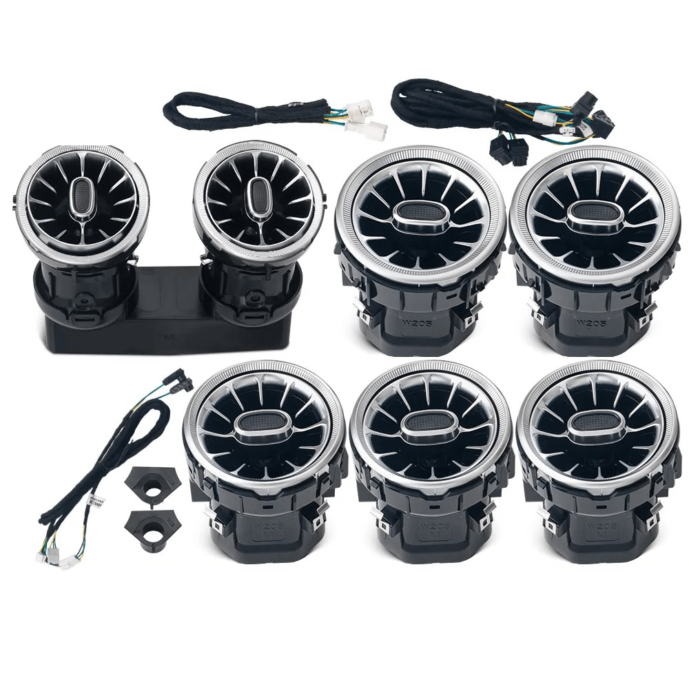 Ambient belysning til luftdyser – Mercedes A/CLA/C/E/GLC 15-25 komplette sæt med luftdyser