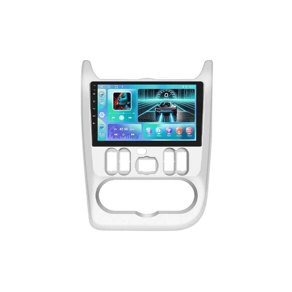 Dacia Logan 09-13 - 9" Radio m. Apple CarPlay og Android Auto med moderne design og avancerede funktioner