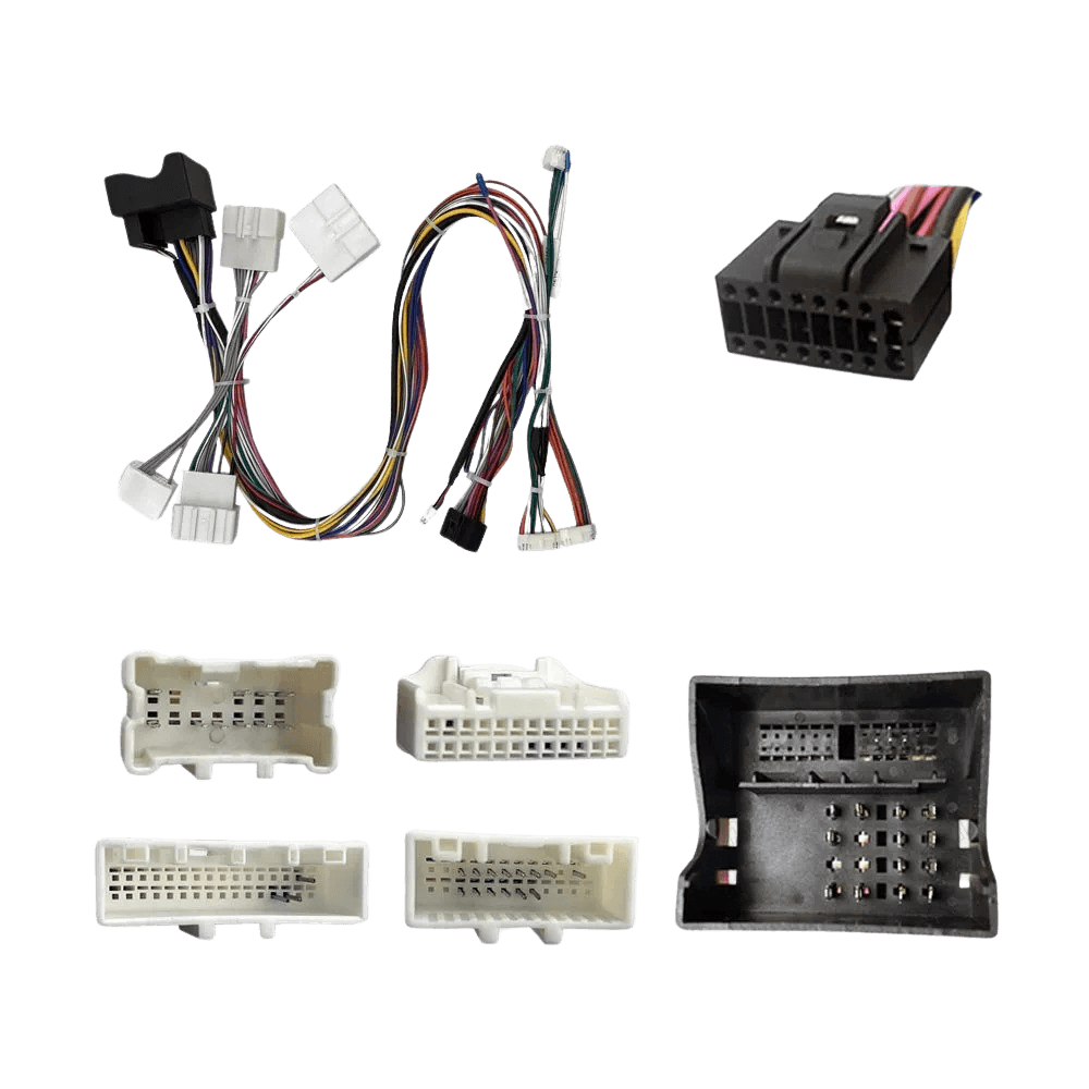 Radiokabel m. Canbus – Til Bilmedie-radioer (Renault/Dacia) connector and wiring harness components.