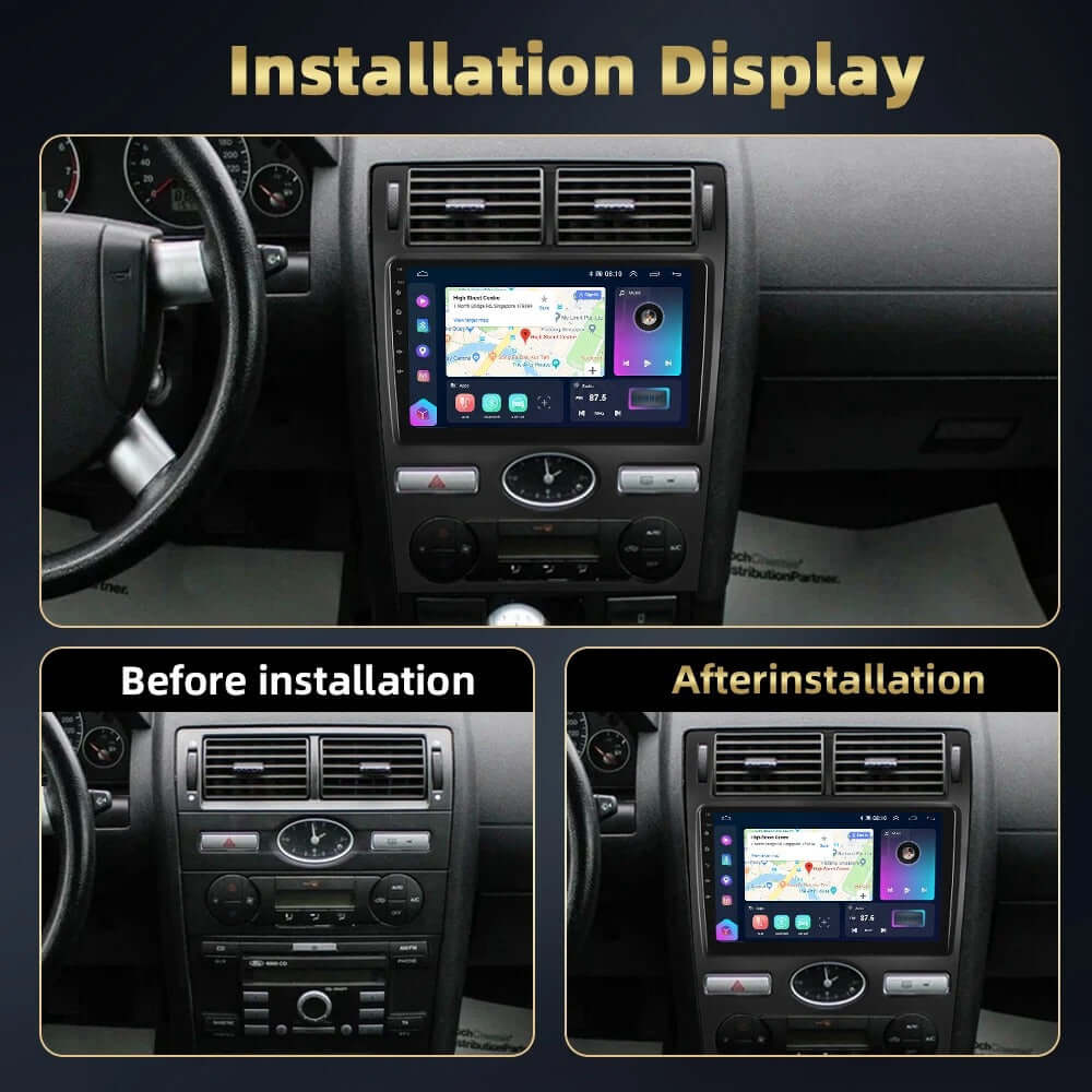 Ford Mondeo 00-07 - 9" Radio m. Apple CarPlay og Android Auto – Bilmedie.dk