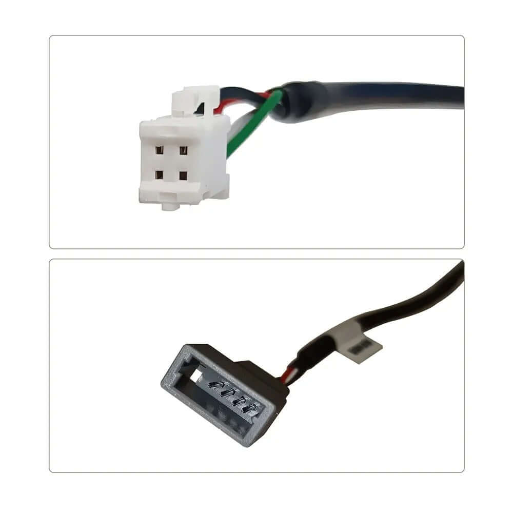USB Adapterkabel – 4-pin stik til Kia og Hyundai billede af stik og kabel til tilslutning