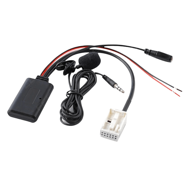 Bluetooth Adapter – BMW 3 Serie (E90/E91/E92/E93) with wiring and microphone for hands-free calling.